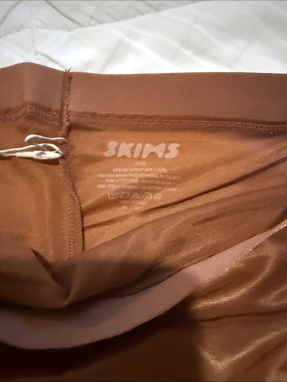 SKIMS Sculpting High-Waist Shapewear Shorts in Copper - Picture 3 of 4